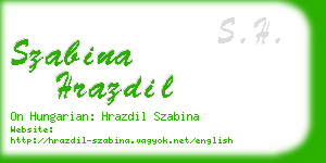 szabina hrazdil business card